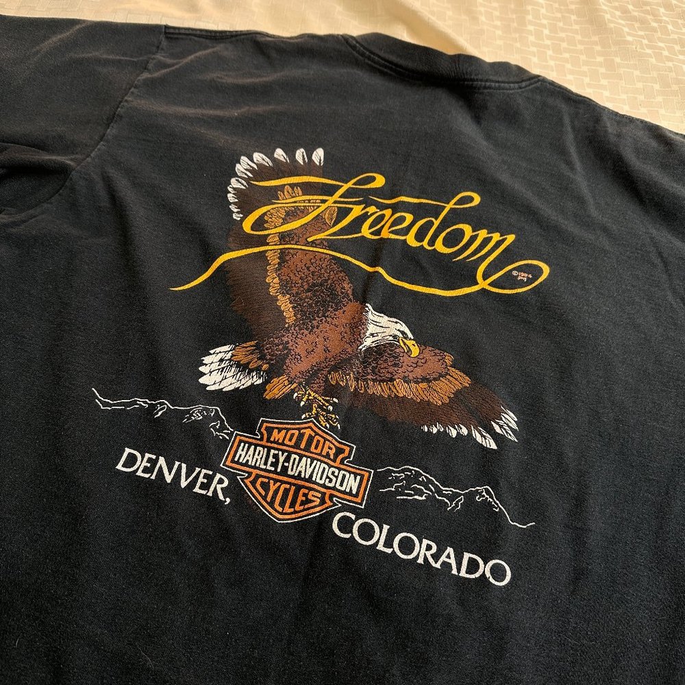 Vintage Black Harley Davidson T-Shirt XL